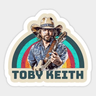 toby// singer vintage country music Sticker